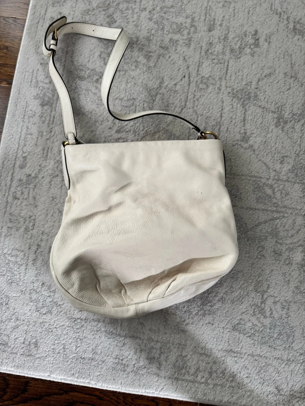 Marc by Marc Jacobs White Leather Hobo Shoulder Bag